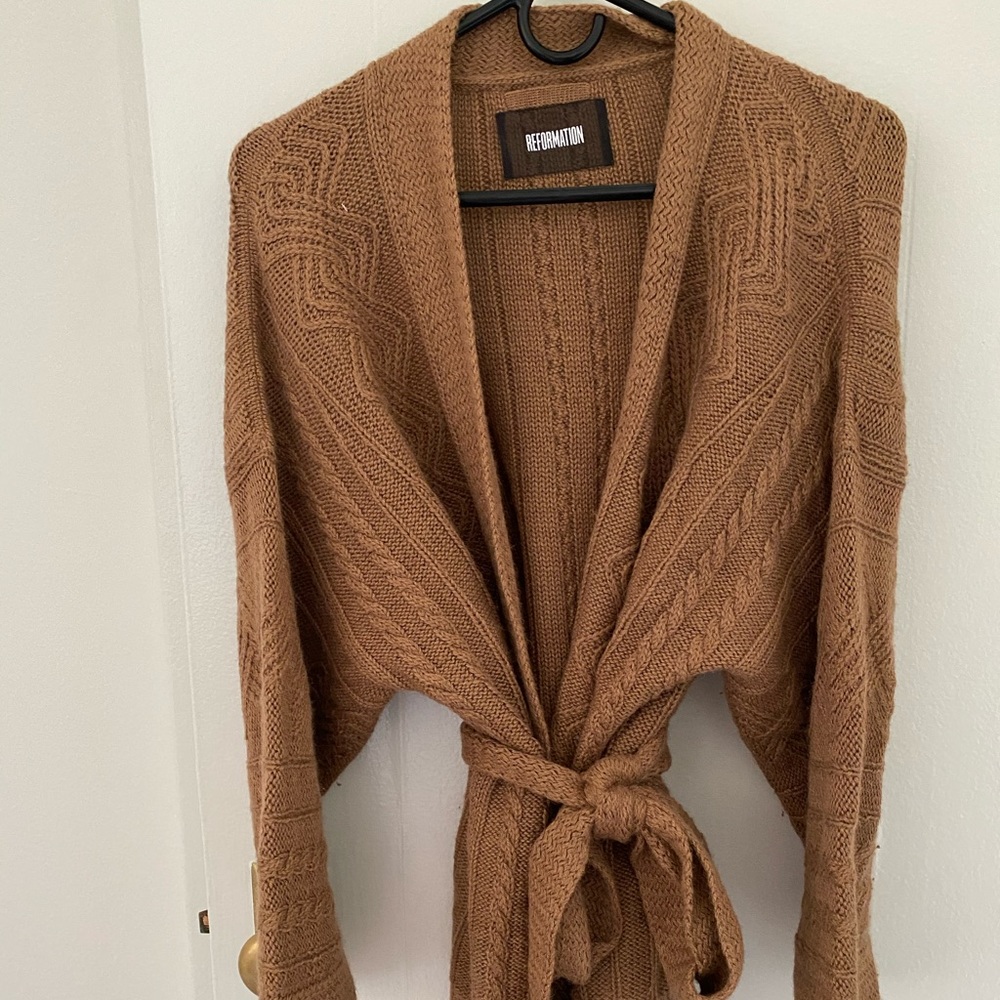 Reformation Alpaca Knit Cardigan
